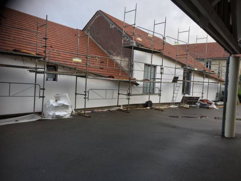 Pose d’une isolation thermique par l’extérieur, Fontaine-la-Mallet 76