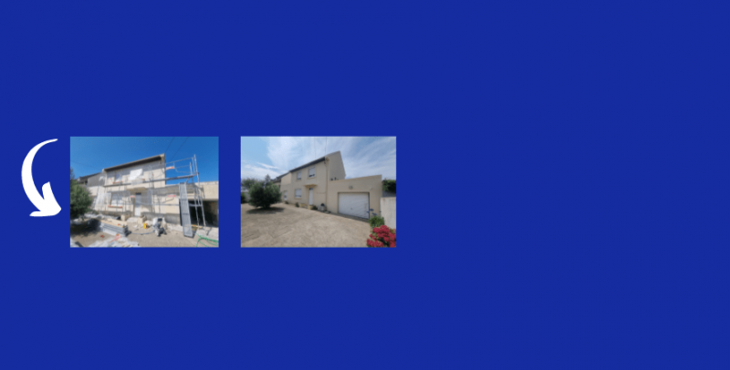 Ravalement de façade entreprise EM Batiment. Juillet 2021