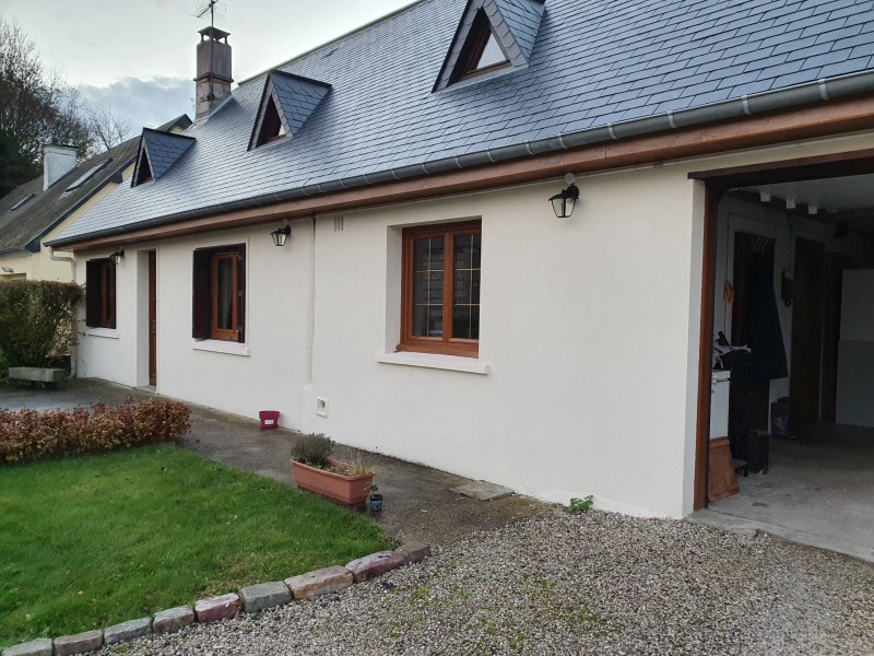Ravalement projeté d'une maison proche de Le Havre